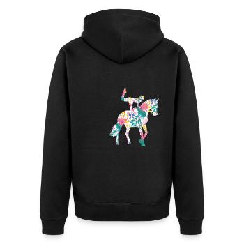 Voûte Volti Voûte Chevaux Chevaux Filles - Veste à capuche bio Premium Unisexe - noir - Dos - Nico (187cm)