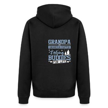 Copains de pêche de grand-père et grand-père pour la vie - Veste à capuche bio Premium Unisexe - noir - Dos - Nico (187cm)