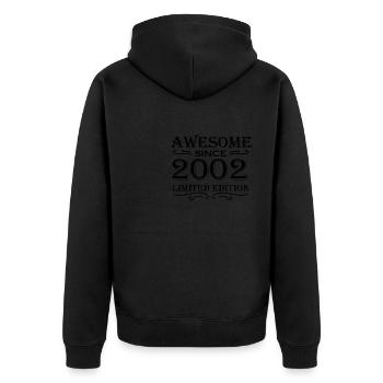 2002 - Né en 2002 - Fantastique depuis 2002 - Veste à capuche bio Premium Unisexe - noir - Dos - Nico (187cm)