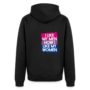 LGBT Rainbow Gay Pride Homo Lesbian Gay - Unisex Premium Organic Zip Hoodie - black - Back - Nico (187cm)
