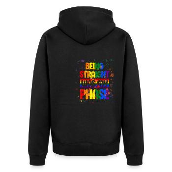 LGBT Rainbow Gay Pride Homo Lesbienne Gay - Veste à capuche bio Premium Unisexe - noir - Dos - Nico (187cm)