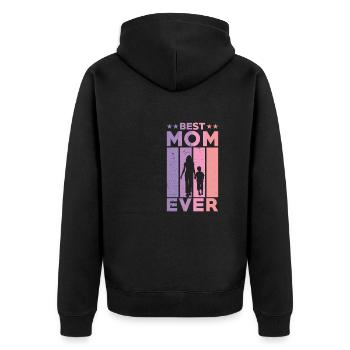Meilleure mère de tous les temps Retro One Kid Best - Veste à capuche bio Premium Unisexe - noir - Dos - Nico (187cm)