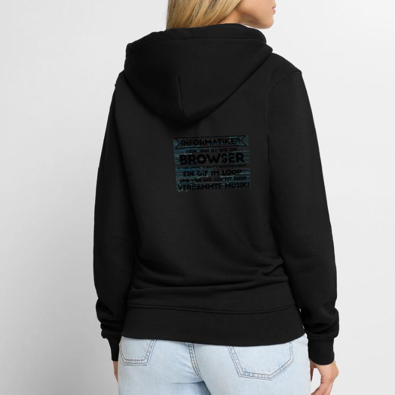 Informatiker Informatik Programmierer Nerd Geek Unisex Premium Bio Zip Hoodie