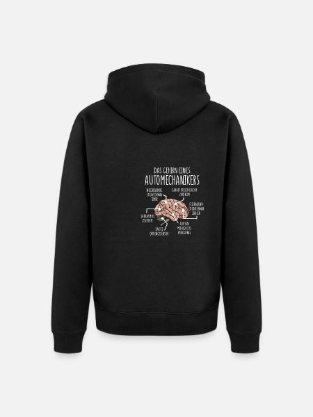 Automechaniker Anatomie - Unisex Premium Bio Zip Hoodie - Schwarz
