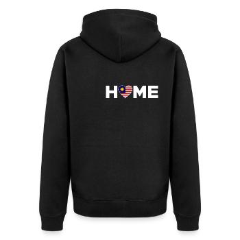 Malaysia Home Malaysia Flag - Unisex Premium Organic Zip Hoodie - black - Back - Nico (187cm)