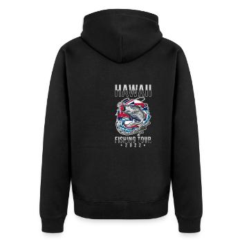 Excursion de pêche à Hawaï 2022 - Veste à capuche bio Premium Unisexe - noir - Dos - Nico (187cm)