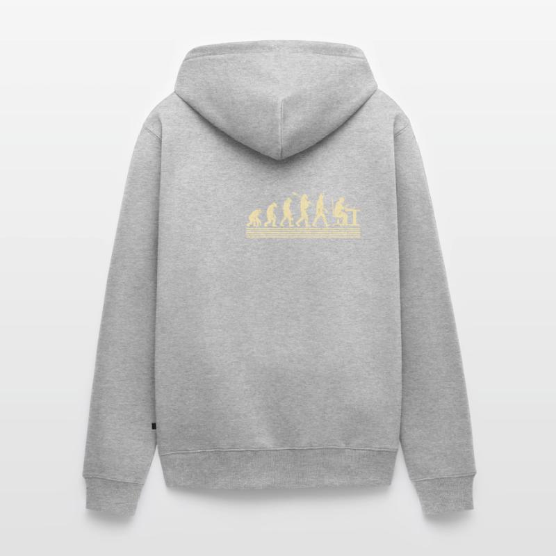 Evolution Des Computerprogrammierers Unisex Premium Bio Zip Hoodie