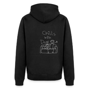 Celui avec le chien refroidit chien propriétaire de chien chien - Veste à capuche bio Premium Unisexe - noir - Dos - Nico (187cm)