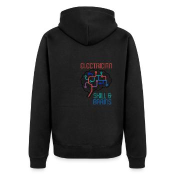 Electricien Electro Engineer Circuits de tension - Veste à capuche bio Premium Unisexe - noir - Dos - Nico (187cm)