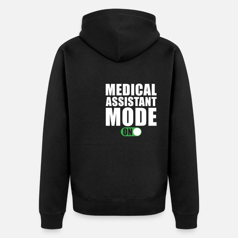 Mode Assistant médical activé - Veste à capuche bio Premium Unisexe - noir
