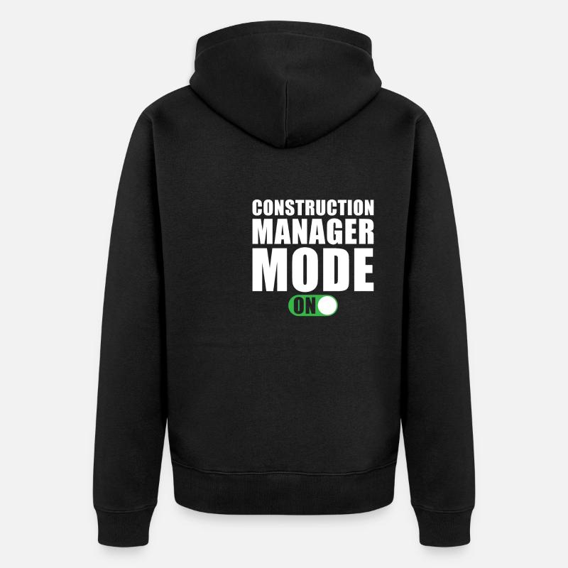 Mode Gestionnaire de construction activé - Veste à capuche bio Premium Unisexe - noir