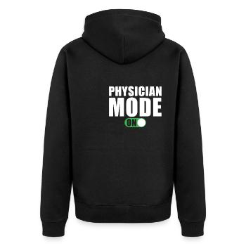 Mode Docteur activé - Veste à capuche bio Premium Unisexe - noir - Dos - Nico (187cm)