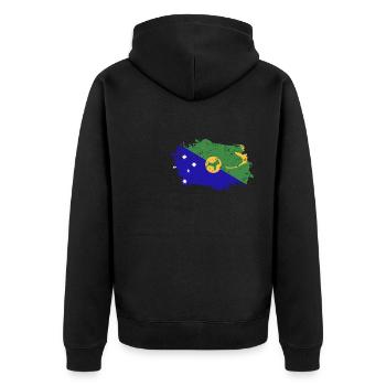 Drapeau de l’île Christmas - Veste à capuche bio Premium Unisexe - noir - Dos - Nico (187cm)