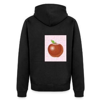 APFEL - Unisex Premium Bio Zip Hoodie - Schwarz - Hinten - Nico (187cm)