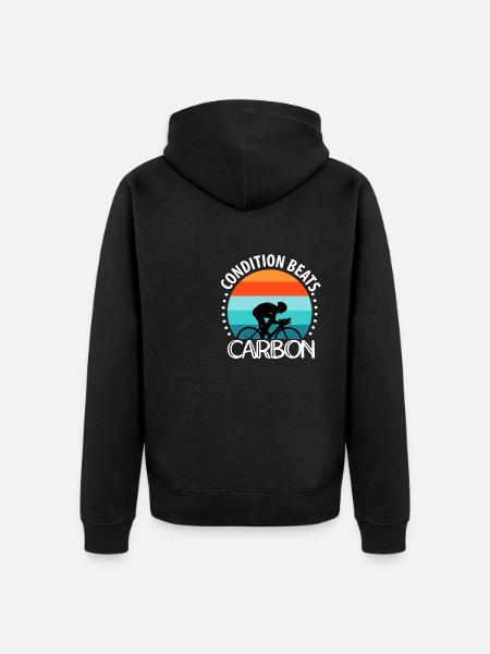 Condition beats carbon - Unisex Premium Organic Zip Hoodie - black