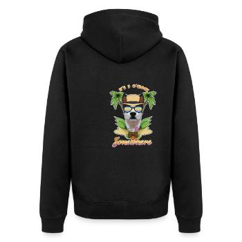 It Is 5 OClock Somewhere Drinking Australian - Unisex Premium Organic Zip Hoodie - black - Back - Nico (187cm)