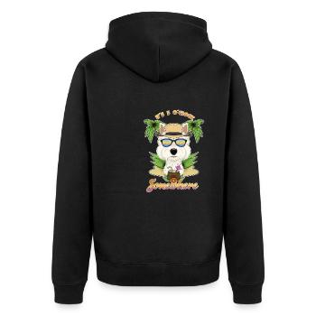 It Is 5 OClock Somewhere Drinking West Highland - Unisex Premium Organic Zip Hoodie - black - Back - Nico (187cm)