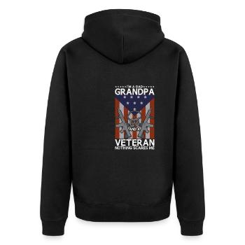 Je suis un père grand-père et une fête des pères expérimentée - Veste à capuche bio Premium Unisexe - noir - Dos - Nico (187cm)