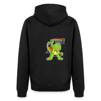 Chameleon I LGBTQ Flag I Rainbow Flag I Gay Pride - Unisex Premium Bio Zip Hoodie - Schwarz - Hinten - Nico (187cm)