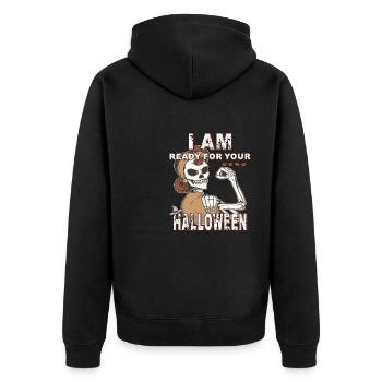 HALLOWEEN - Veste à capuche bio Premium Unisexe - noir - Dos - Nico (187cm)