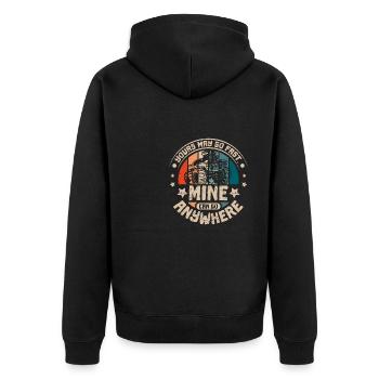Le mien peut aller n’importe où Monster trucks - Veste à capuche bio Premium Unisexe - noir - Dos - Nico (187cm)