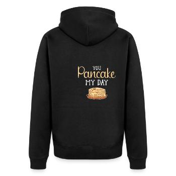 Kuchen Backen Bäcker Konditor - Unisex Premium Bio Zip Hoodie - Schwarz - Hinten - Nico (187cm)