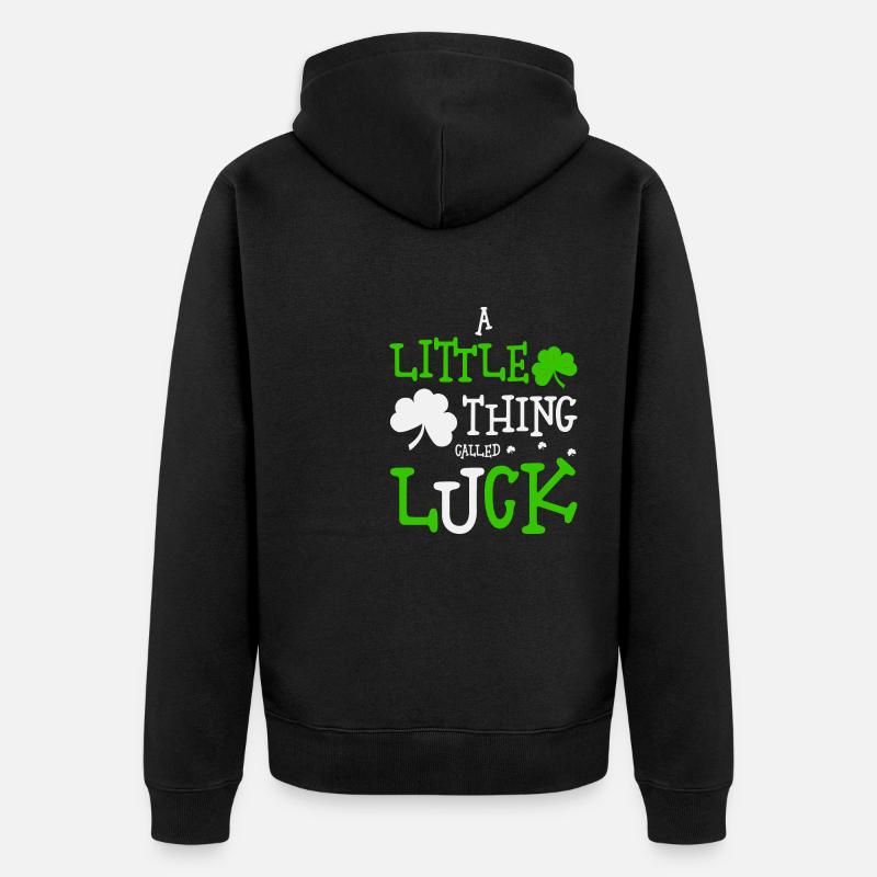 Fête irlandaise de la Saint-Patrick - Veste à capuche bio Premium Unisexe - noir