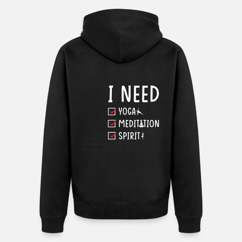 de méditation de yoga - Veste à capuche bio Premium Unisexe - noir