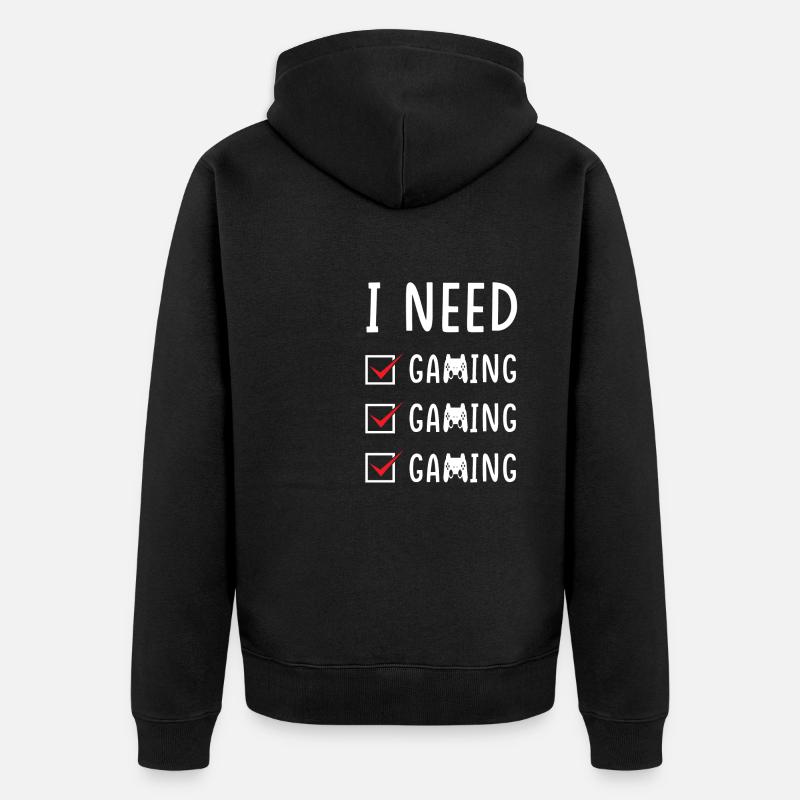 Gaming Gaming Gaming - Veste à capuche bio Premium Unisexe - noir