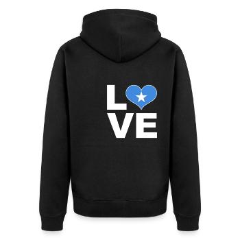 J’aime somalie drapeau du cœur Somalie - Veste à capuche bio Premium Unisexe - noir - Dos - Nico (187cm)