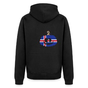 Hongrie Halloween Citrouille - Veste à capuche bio Premium Unisexe - noir - Dos - Nico (187cm)
