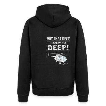 HÉLICOPTÈRE PAS SI PROFOND - Veste à capuche bio Premium Unisexe - noir - Dos - Nico (187cm)