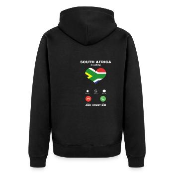 L’Afrique du Sud appelle South Africa Heart Souvenir - Veste à capuche bio Premium Unisexe - noir - Dos - Nico (187cm)
