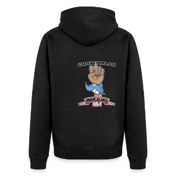 Guatemalan Girl Unbreakable I Heritage Guatemala - Unisex Premium Organic Zip Hoodie - black - Back - Nico (187cm)