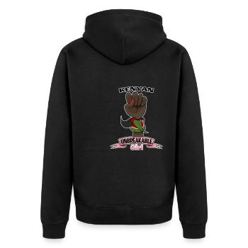 Kenyan Girl Unbreakable I Kenyan Heritage I Kenya - Veste à capuche bio Premium Unisexe - noir - Dos - Nico (187cm)
