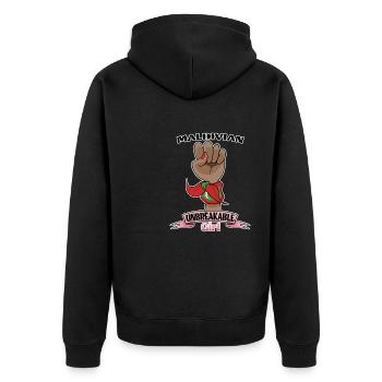 Fille maldivienne Unbreakable Maldivian Heritage - Veste à capuche bio Premium Unisexe - noir - Dos - Nico (187cm)