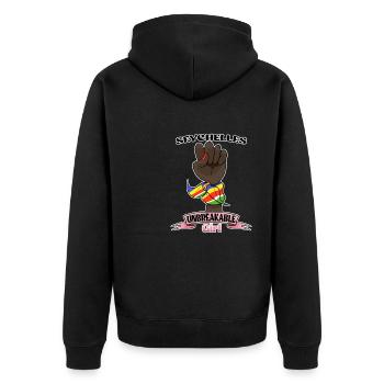 Seychelles Girl Unbreakable I Heritage Seychelles - Veste à capuche bio Premium Unisexe - noir - Dos - Nico (187cm)