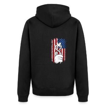 Usa American Flag Dentist 4 juillet - Veste à capuche bio Premium Unisexe - noir - Dos - Nico (187cm)
