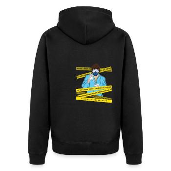 Sécurisation des traces - Kripo Polizei Kriminaltechnik - Veste à capuche bio Premium Unisexe - noir - Dos - Nico (187cm)