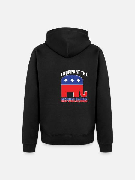Republican Usa Support - Unisex Premium Organic Zip Hoodie - black