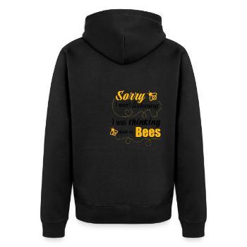 Réflexion sur les abeilles Apiculture - Veste à capuche bio Premium Unisexe - noir - Dos - Nico (187cm)