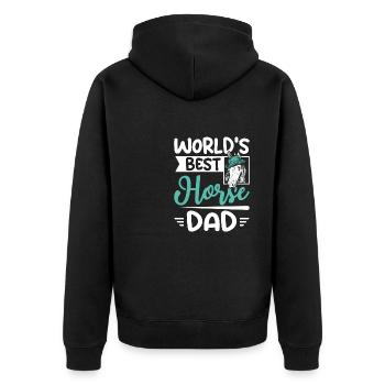 Le meilleur papa cheval du monde - Veste à capuche bio Premium Unisexe - noir - Dos - Nico (187cm)