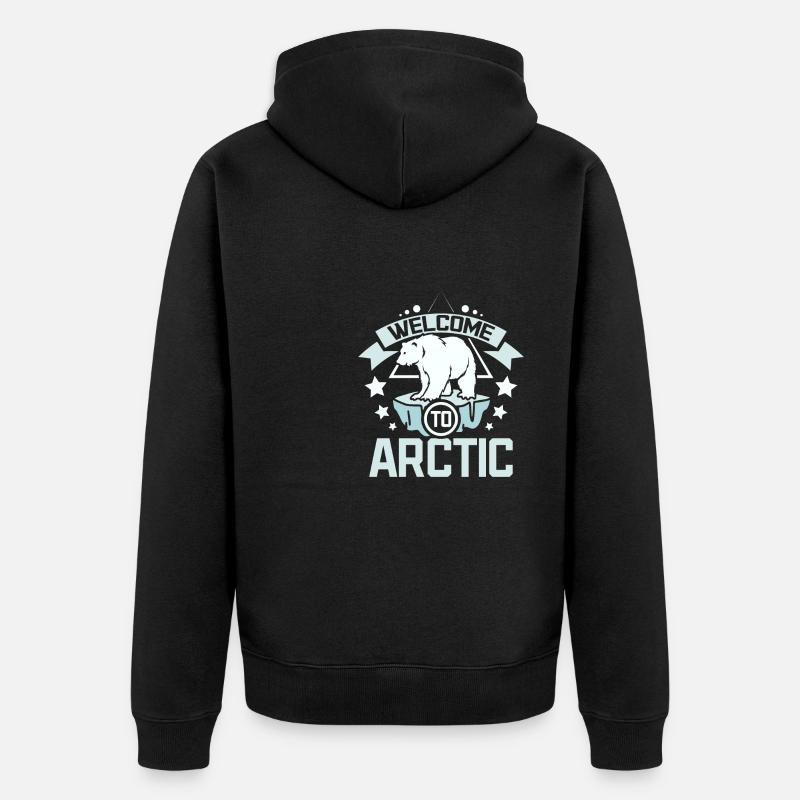 Bienvenue dans l’Arctique - Veste à capuche bio Premium Unisexe - noir