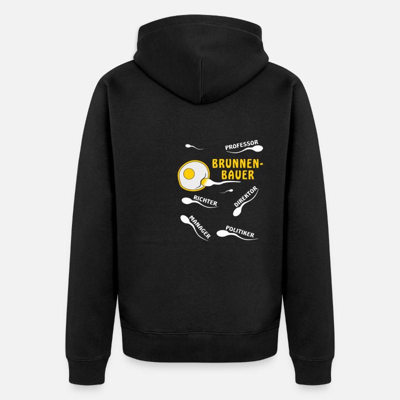CONSTRUCTEUR DE FONTAINES - Veste à capuche bio Premium Unisexe - noir