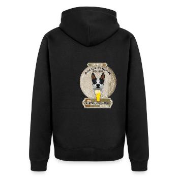 Chien de bétail australien Papa Amateur de bière - Veste à capuche bio Premium Unisexe - noir - Dos - Nico (187cm)