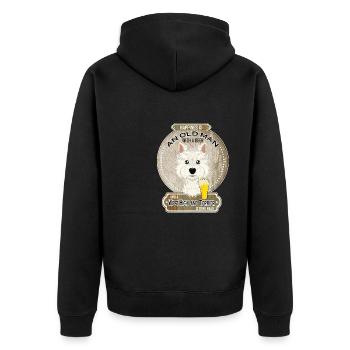 West Highland Terrier Papa Amateur de bière - Veste à capuche bio Premium Unisexe - noir - Dos - Nico (187cm)