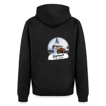 Laponie Finlande Souvenir - Veste à capuche bio Premium Unisexe - noir - Dos - Nico (187cm)