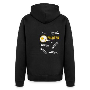 PILOTES - Veste à capuche bio Premium Unisexe - noir - Dos - Nico (187cm)
