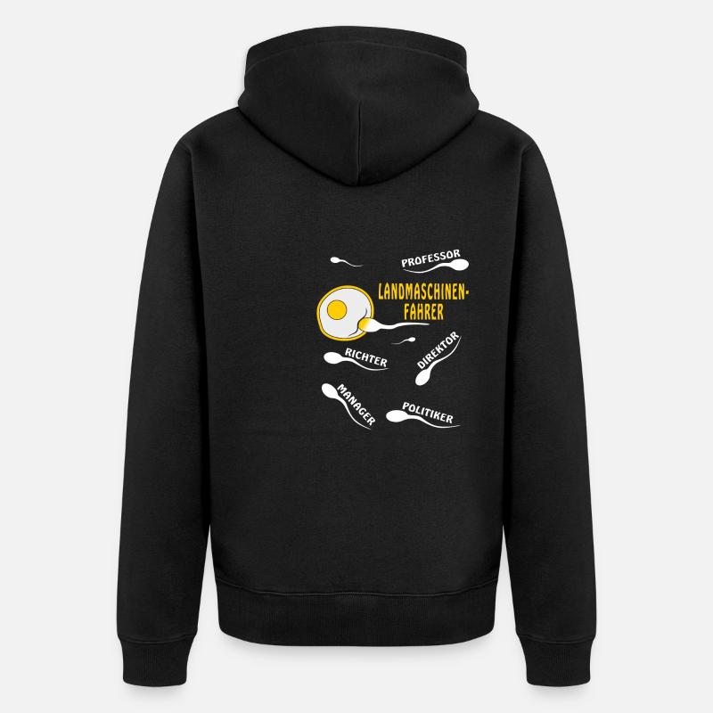 CONDUCTEURS DE MACHINES AGRICOLES - Veste à capuche bio Premium Unisexe - noir
