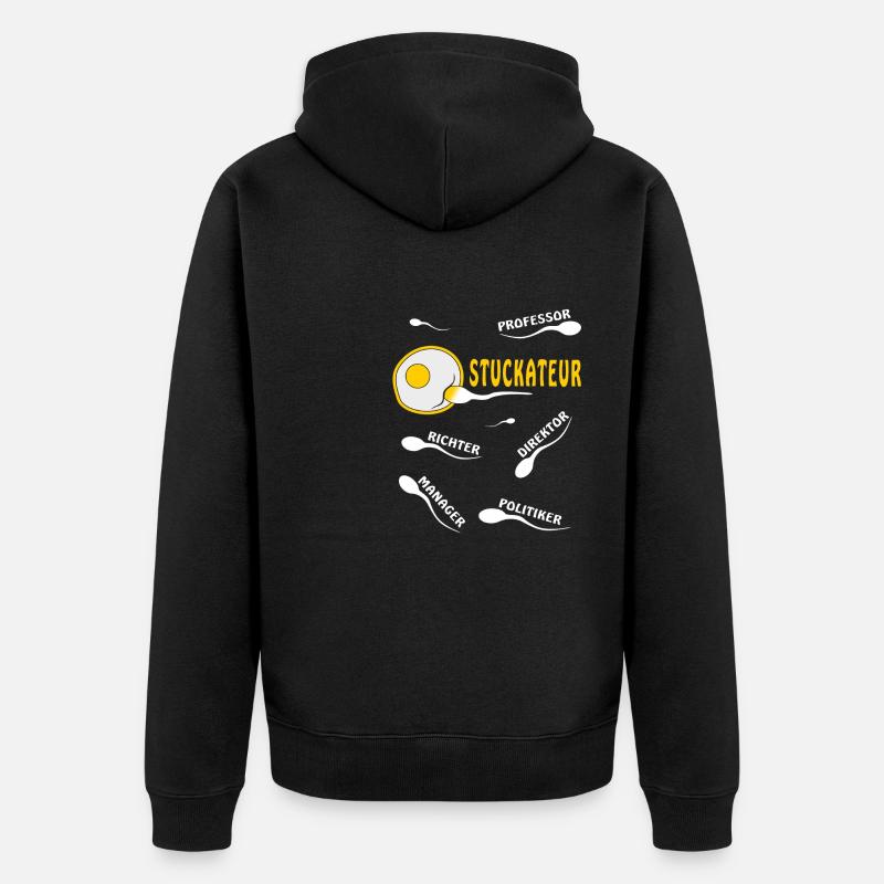 PLÂTRIER - Veste à capuche bio Premium Unisexe - noir